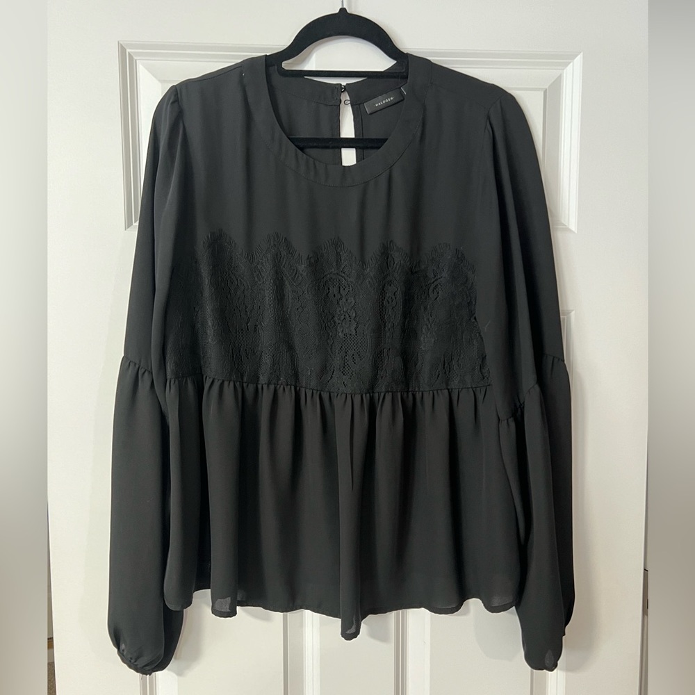 Halogen Peplum Lace Blouse